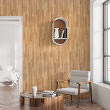 CRE8TIVE Wide 24"x354" Brown Butcher Block Contact Paper for Countertops Waterproof Self Adhesive Wood Peel and Stick Wallpaper Shiplap Wood Panel Look Removable Wallpaper for Bedroom Bathroom Walls CRE8TIVE