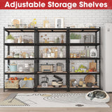 Homtell 72" H Metal Storage Shelves 1500LBS Heavy Duty,5 Tier Garage Shelving Unit,Adjustable Garage Storage Utility Rack for Kitchen Pantry Basement Bathroom Closet Homtell