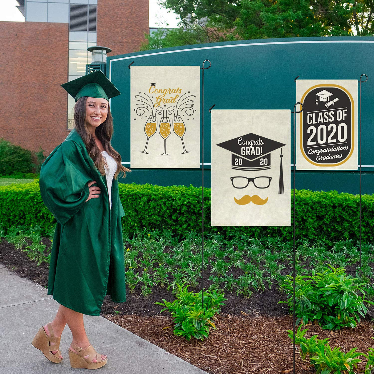 PLULON 12Pcs Blank Burlap Flags Sublimation Garden Flags 12Inch x 18Inch Burlap Garden Flag Yard Flag Banner Flag for Patio Garden Yard Outdoor Home Decorations PLULON