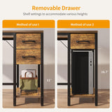 CubiCubi Computer Desk with 2 Drawers, 40 Inch Small Home Office Desk Study Writing Table, Rustic Brown CubiCubi