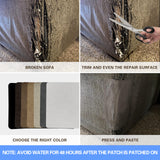 Azobur Sofa Fabric Repair Patch, 6 Piece Microfiber Patches, Self Adhesive Fabric Sofa Patch Repair Fabric, Luxurious Look, Quick Fix Sofa.(Gray) Azobur