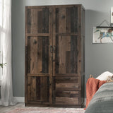 Sauder Miscellaneous Storage Wardrobe, L: 40.0" x W: 19.45" x H: 71.1", Reclaimed Pine Finish Sauder