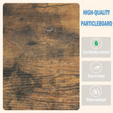 MMEOLUOOK Large End Table Farmhouse Side Table Industrial Style Sofa Table Coffee Table Metal X Wood Accent End Table NightStand with Storage Shelf for Living Room Bedroom MLBZ16R MMEOLUOOK