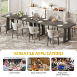 DWVO Rectangle Dining Table for 6-8 People 70.86 Inch Large Dining Room Table Wooden Dinner Table with Heavy Duty Legs for Kitchen Apartment Restaurant Rustic Grey DWVO