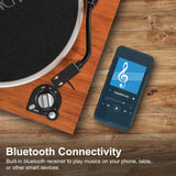 SingingWood Audio VP42AS Bluetooth Belt Drive 2 Speed Built in Preamp Turntable Hi-Fi with 44 Watt Bookshelf Speakers, Vinyl Record Player with Magnetic Cartridge Bluetooth Playback (Walnut) SINGING WOOD