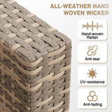 Aoxun Patio Furniture Sets, 10-Piece Outdoor Patio Furniture with Thick Cushions, Wicker Outdoor Conversation Set Sectional Sofa for Backyard, Poolside, Garden Aoxun