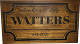 Bellewood Designs Hidden Gun Storage, Personalized Concealment Shelf with Family Name, Last Name and Established Date (Provincial) Bellewood Designs