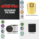 Shop-Vac 8251205 Wet Dry Utility Vacuum with SVX2 Motor Technology, 12 Gallon, 2.5 Inch Diameter x 8 Foot Hose, 140 CFM, (1 Pack) Shop-Vac