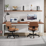 Tribesigns 2-Person Home Office Desk, 78.7" Extra Long Modern Desk, Double Workstation for Home Office, Work Desk for Two People (Walnut) Tribesigns