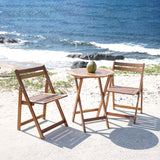 VICTORY RELAX Acacia Wooden Chairs Set of 2, Folding Waterproof Small Patio Chairs with Waterproof and UV Coating, Indoor Outdoor Bistro Set for Garden Balcony Patio Lawn Living Room VICTORY RELAX