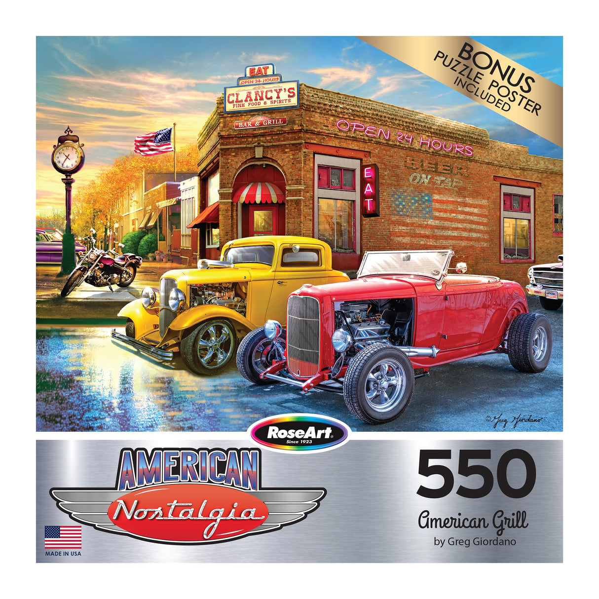RoseArt - American Nostalgia - American Grill - 550 Piece Jigsaw Puzzle for Adults RoseArt