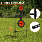 Highwild Double Spinner Shooting Targets - Auto Reset Steel Target - for Centerfire Handguns Up to .44 Magnum Highwild