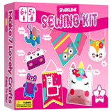 Sewing Craft Kit for Girls: DIY Felt Sewing Kit for Kids Ages 5-10, 7 Fun Projects with Stuffed Animals & Pillows, Learn to Sew Kit for Beginners, Ideal for Christmas & Birthday, Arts & Crafts Ideas SparkleMe