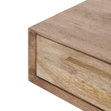 Kate and Laurel McCutcheon Floating Wood Storage Shelf, 18 x 12 x 6, Natural Wood, Decorative Transitional Floating Bedroom Nightstand with a Concealed Cubby Compartment Kate and Laurel