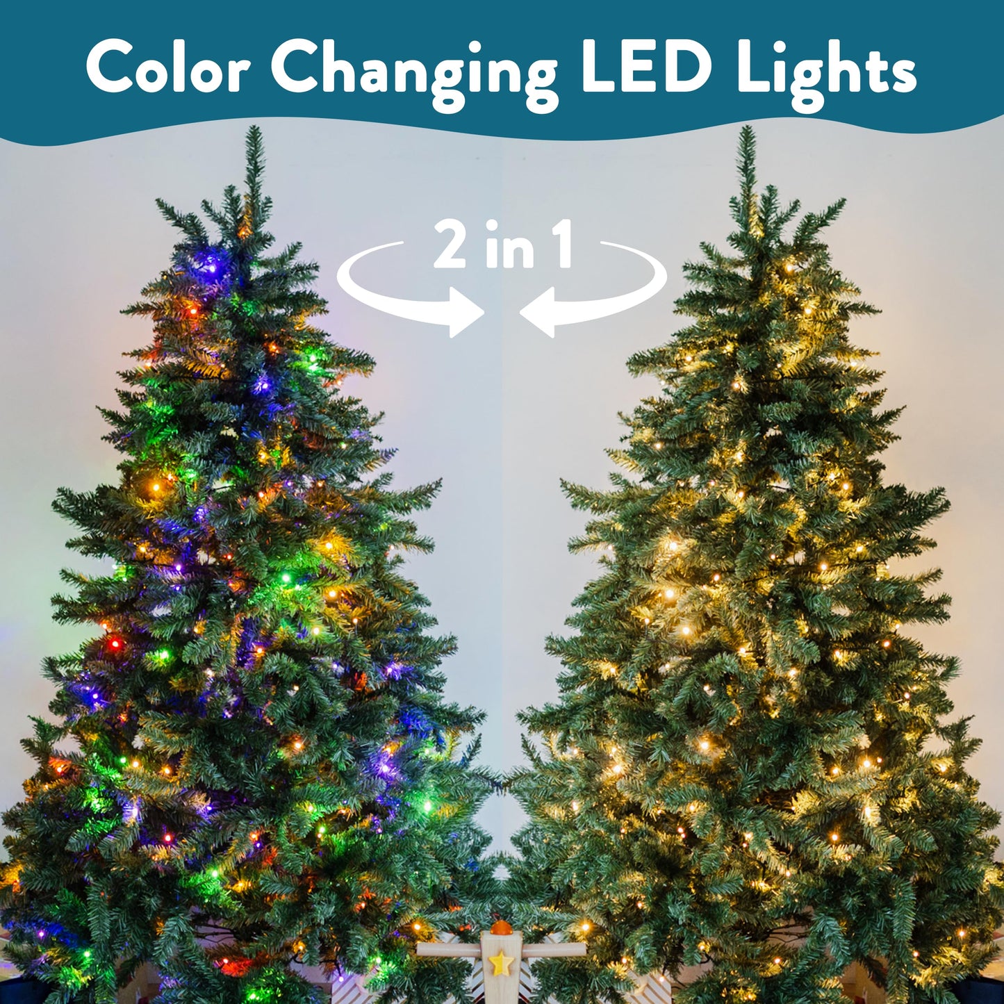 HOLIDAY SPIRIT Color Changing Christmas Lights 1000ct