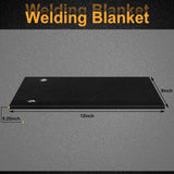 Oudain 4 Pcs 12" x 9" Welding Blanket Fireproof Heat Resistant Soldering Mat Pad High Temperature Carbon Felt Flame Fire Blankets Plumbing Soldering Kit for Copper Pipe Brazing Repairs Oudain