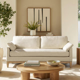 Jennifer Taylor Home Pasadena 75.5" Modern Farmhouse Sofa, Flax White Linen Jennifer Taylor Home