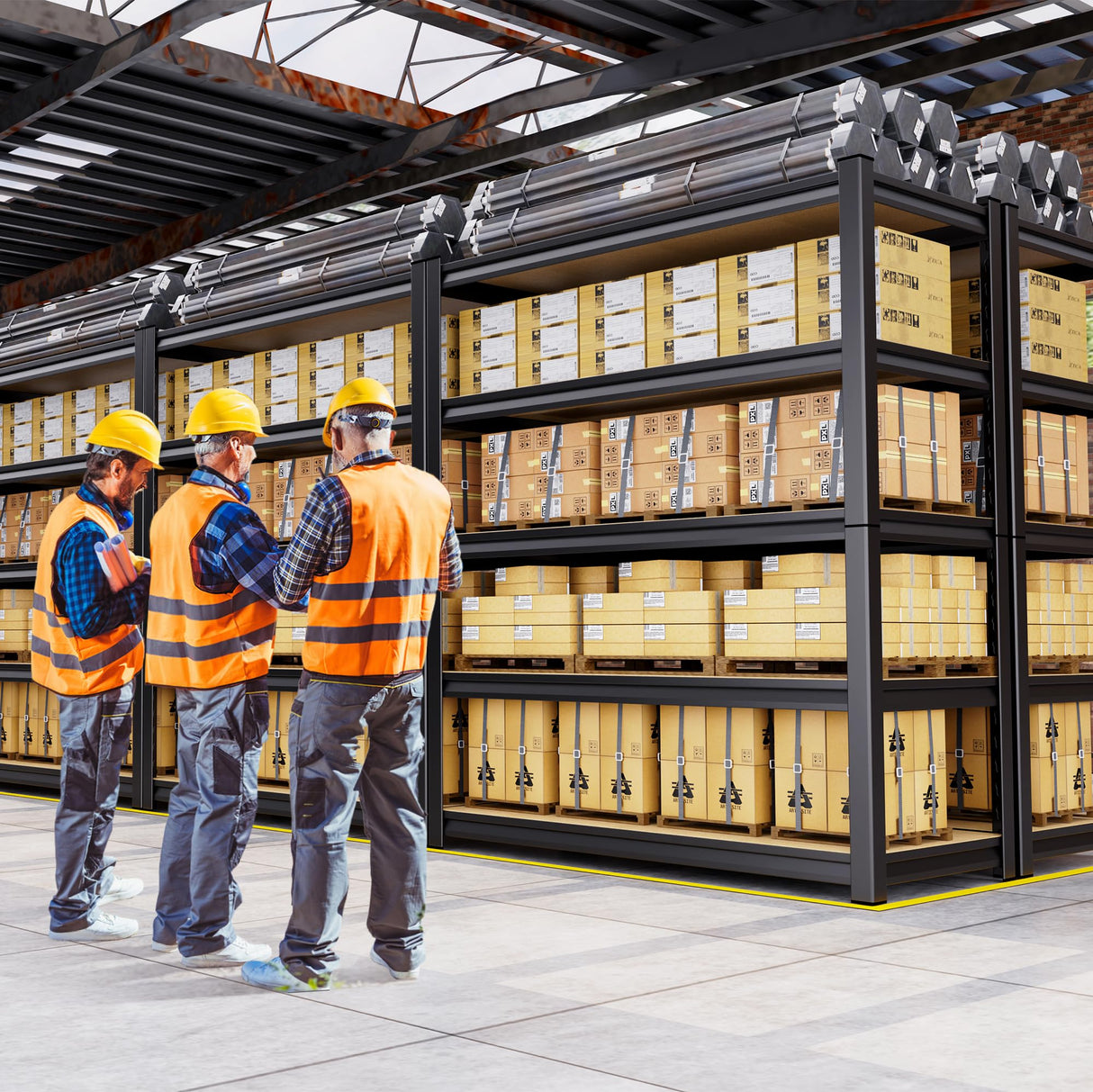 71"H-35"W Garage Shelving-2050LBS 5 Tier Storage Shelves,Adjustable Heavy Duty Metal Shelving Unit and Storage Large Rack,Utility Steel Shelf For Shop Warehouse Industrial Pantry Basement 71"x35"x16" JOJUOU