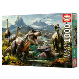 Educa - Fierce Dinosaurs - 1000 Piece Jigsaw Puzzle - Puzzle Glue Included - Completed Image Measures 26.77" x 18.9" - Ages 14+ (19924) Educa