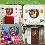 Weysat 13 Pcs Interchangeable Wooden Goose Decor, 11.8 Inch Holiday Seasonal Welcome Changeable Hello Geese Signs Rustic Farmhouse Front Door Round Wreaths Hanging Decorations for Porch Home Outdoor Weysat