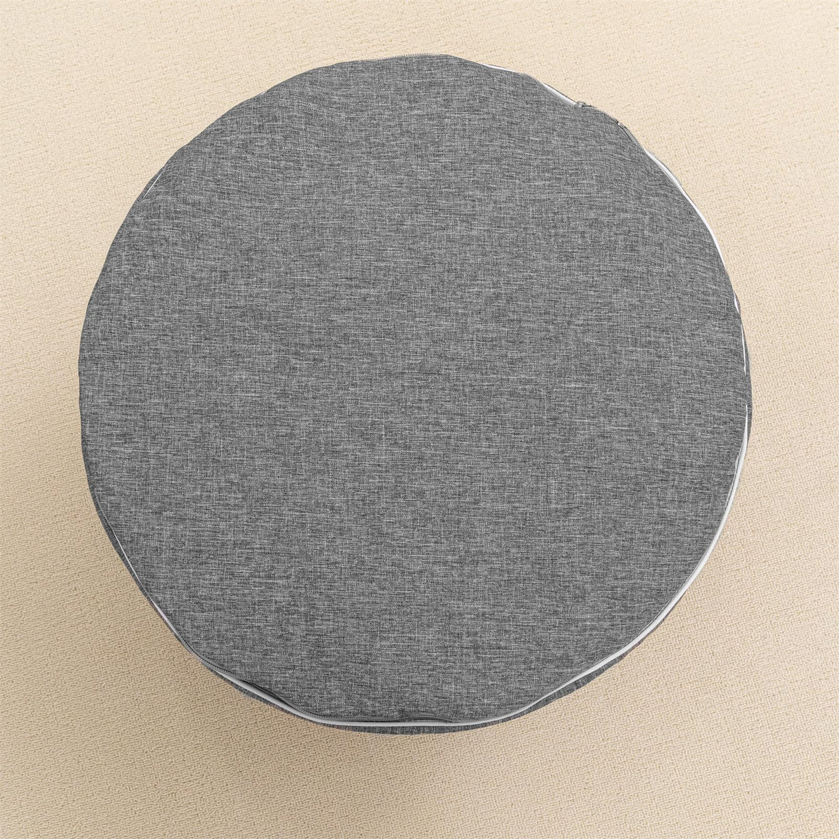 AbunHeri Outdoor Ottoman Outdoor Ottomans for Patio 19x12 Inches Modern Lightweight Foam Stuffed Pouf Outdoor Footstool Footrest Foot Stool Waterproof (Gray) AbunHeri