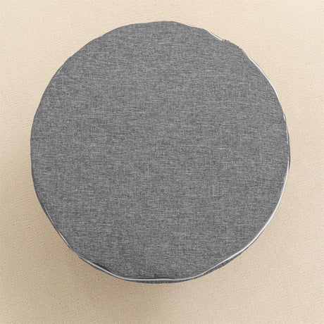 AbunHeri Outdoor Ottoman Outdoor Ottomans for Patio 19x12 Inches Modern Lightweight Foam Stuffed Pouf Outdoor Footstool Footrest Foot Stool Waterproof (Gray) AbunHeri