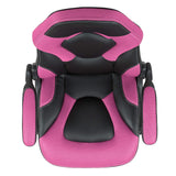 Flash Furniture X10 High-Back LeatherSoft Racing Style Gaming Chair with Flip-Up Arms, Ergonomic Padded Swivel Computer Chair, Pink/Black Flash Furniture
