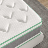 Novilla King Size Mattress, 10 Inch Hybrid Mattress in a Box, Individually Wrapped Pocket Coils Innerspring Mattresses for Motion Isolation, Pillow Top Mattresses with Medium Firm Feel, Groove Novilla