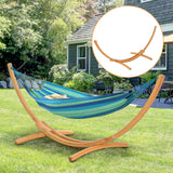 Outsunny 10.6' Wooden Hammock Stand Universal Garden Picnic Camp Accessories, 264lbs, Natural Outsunny
