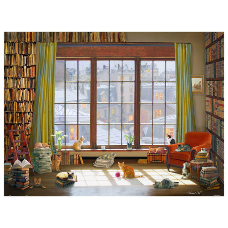 Pintoo Jigsaw Puzzles 4800 Piece for Adults - David Maclean - Window Cats Beautiful Plastic Puzzle for Home Decor Zero Dust Easy Storage [H3072] Pintoo