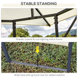 Outsunny 10' x 10' Patio Gazebo, Outdoor Gazebo Modern Canopy Shelter with Vents Roof and Steel Decorative Columns, for Garden, Lawn, Backyard and Deck Outsunny