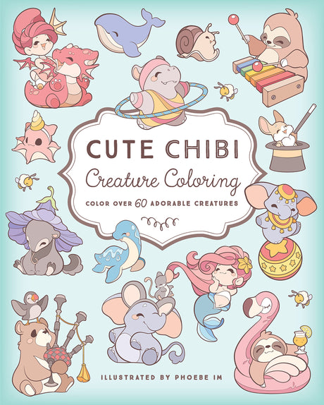 Cute Chibi Creature Coloring: Color over 60 Adorable Creatures WoodArtSupply