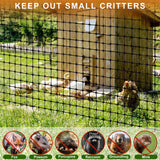 Windyun 2 Roll 100 ft 200 ft in Total Plastic Mesh Fence Roll Safety Construction Barrier Netting Outdoor Snow Temporary Garden Animal Fencing for Poultry, Chicken, Dog, Patio(Black) Windyun