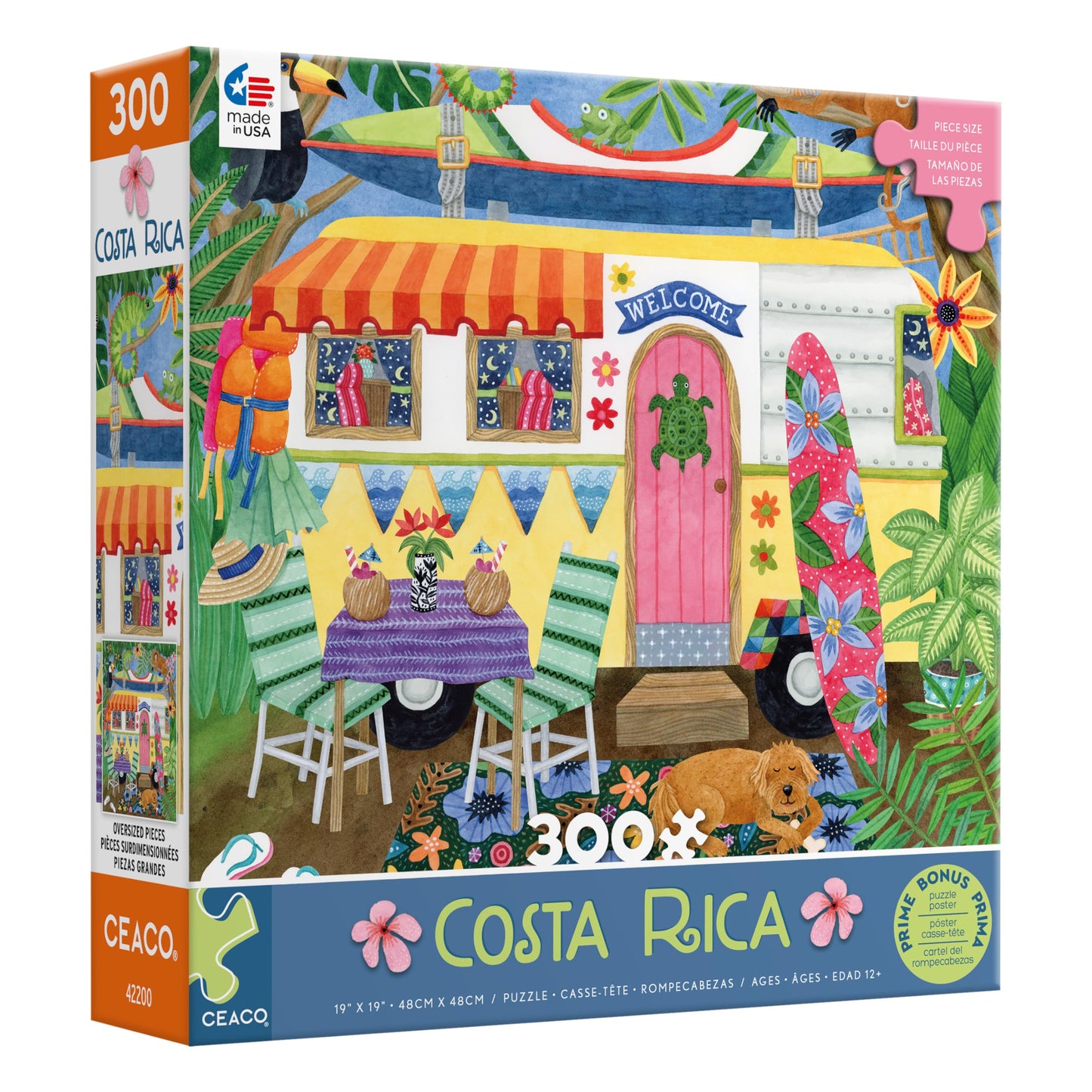 Ceaco - Happy Camper - Costa Rica - 300 Piece Jigsaw Puzzle