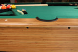 Mizerak Dynasty Space Saver 6.5' Billiard Table with Leg Levelers, Automatic Ball Return, and Classic Green Nylon Cloth Mizerak