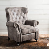 Christopher Knight Home Waldo Tufted Wingback Recliner Chair(Warm Stone). GDFStudio