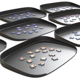 Puzzlup Stackable Puzzle Trays with Box Display Design - Set of 6 Unique Puzzle Sorting Trays - Up to 1500 Pieces - Premium Jigsaw Puzzle Accessory Puzzlup