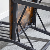 Rpuzonier Folding Dining Chairs Set of 2, Foldable Wood Kitchen Chairs with Metal Frame, Retro Folding Chair Portable and Assembled Folding Kitchen Chair for Apartment, Small Space (Set of 2) Rpuzonier