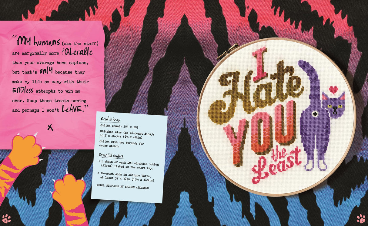 Cross Stitch with Cattitude: 20 pawsome designs WoodArtSupply