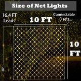 Eueasy LED Net Lights, 270 LED 10x10FT with Timer & 8 Lighting Modes, Outdoor Net Lights for Gazebo, Bush, Wedding, Holiday Eueasy