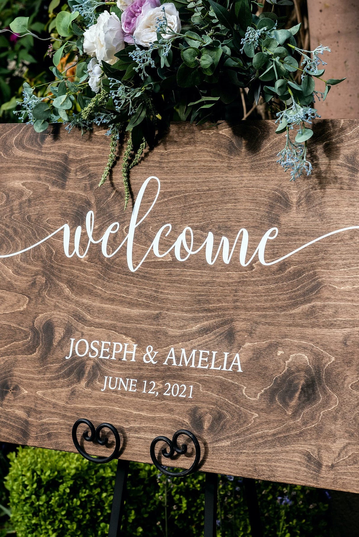 Personalized Wedding Welcome Sign - Wood Wedding Sign - Rustic Wedding Decor #PWS01 - WoodArtSupply