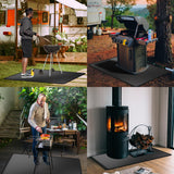 Atronor 48 x 30 inches Under Grill Mats for Outdoor Grill, Double-Sided Fireproof Deck and Patio Protector Mat, BBQ Mat for Under BBQ, Waterproof Oil-Proof Grill Floor Pads Fire Pit Mat Fireplace Mat Atronor