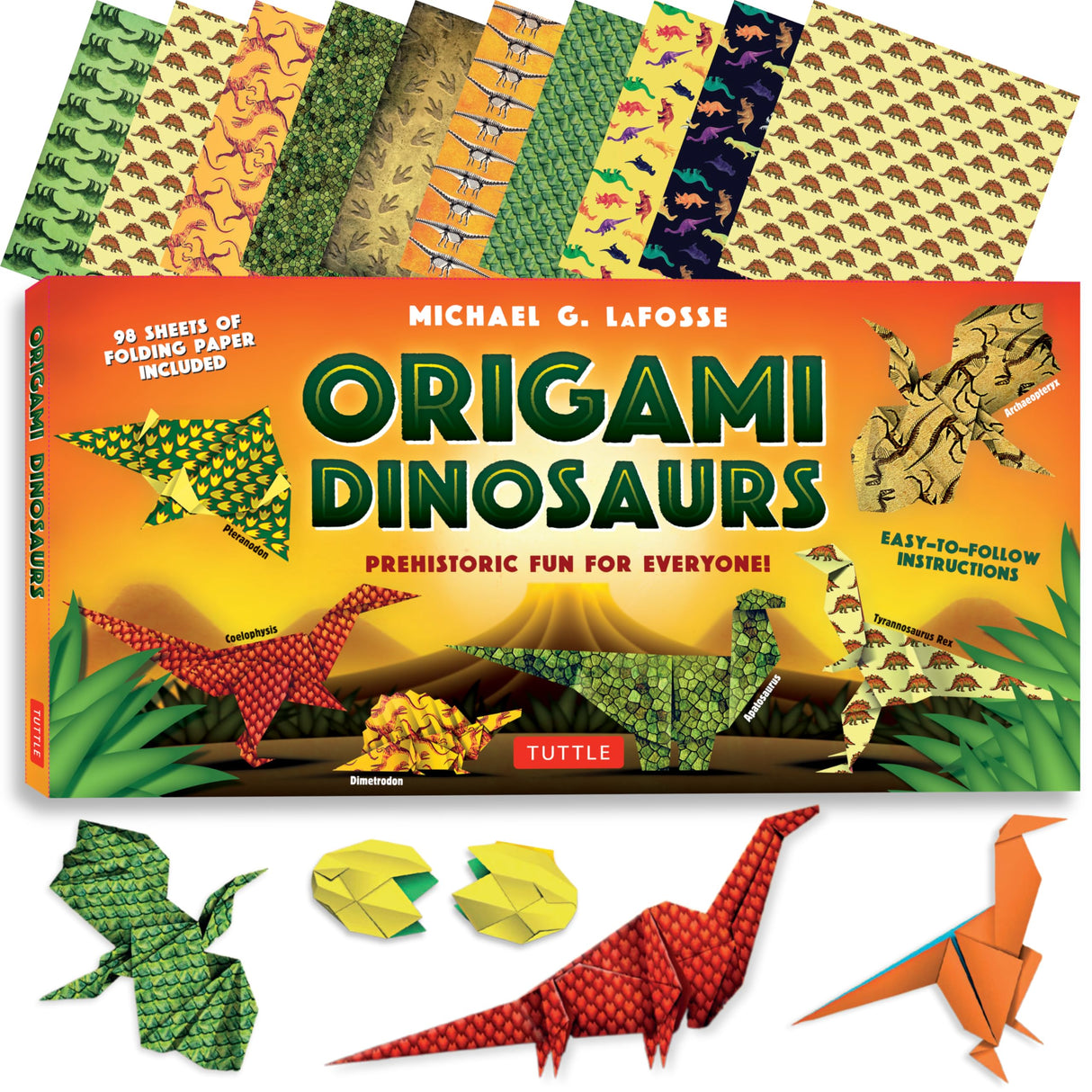 Origami Dinosaurs Kit: Prehistoric Fun for Everyone!: Kit Includes 2 Origami Books, 20 Fun Projects and 98 Origami Papers Tuttle Publishing