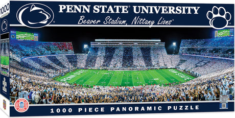 MasterPieces - 1000 Piece Jigsaw Puzzle, NCAA Penn State Nittany Lions, Panoramic Football Stadium View, Fun for Adults and Family, 13"x39 Masterpieces