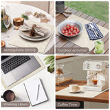 Vinyl Placemats Set of 4, Faux Leather Waterproof and Heat Resistant Place Mats, Washable Anti-Slip Table Mats with Coaster, Wipeable Placemats for Indoor & Outdoor 17" x 12" (Beige, Set of 4) NCUE