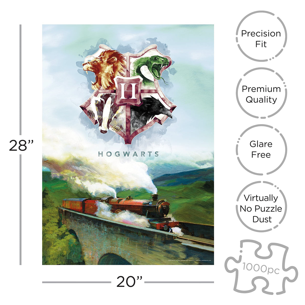 AQUARIUS Harry Potter Puzzle Hogwarts Express Train (1000 Piece Jigsaw Puzzle) - Officially Licensed Harry Potter Merchandise & Collectibles - Glare Free - 20 x 28 Inches AQUARIUS