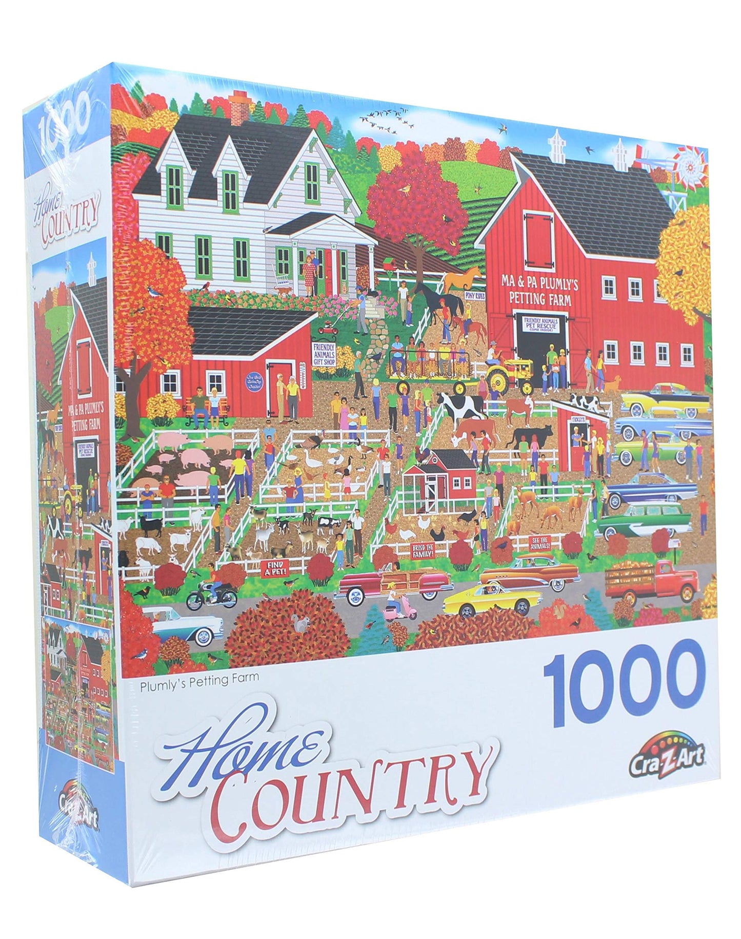 RoseArt - Home Country - Plumly's Petting Farm - 1000 Piece Jigsaw Puzzle for Adults