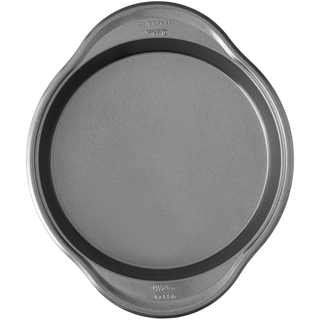Wilton Advance Select 9 Inch Round Cake Pan; Made without PFAS, Extended Handles, Anti-Warping, Non-Stick Baking Pan With DuraLast™ Silicone-Infused Coating (Steel) Wilton