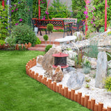 Yaheetech 18pcs Garden Wooden Short Fence,Outdoor Landscape Edging Flexible Decorative Border, No-Dig Wood Fences for Spring Yard Patio Pathway Lawns Courtyard Maintenance - 594in Yaheetech