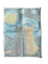 GLAECYY Latch Hook Kits Rug Crochet Yarn Kit Cushion with Starry Night Cat Colour Pre-Printed Canvas Rug Needlework DIY Hook and Latch Kit Christmas Home Decoration20.5''X15''(cat) GLAECYY